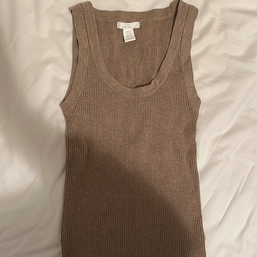 H&M Tan Knit Tank Top